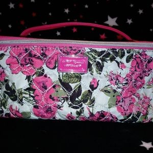 Betsey Johnson Large makeup bag nwot pink storage